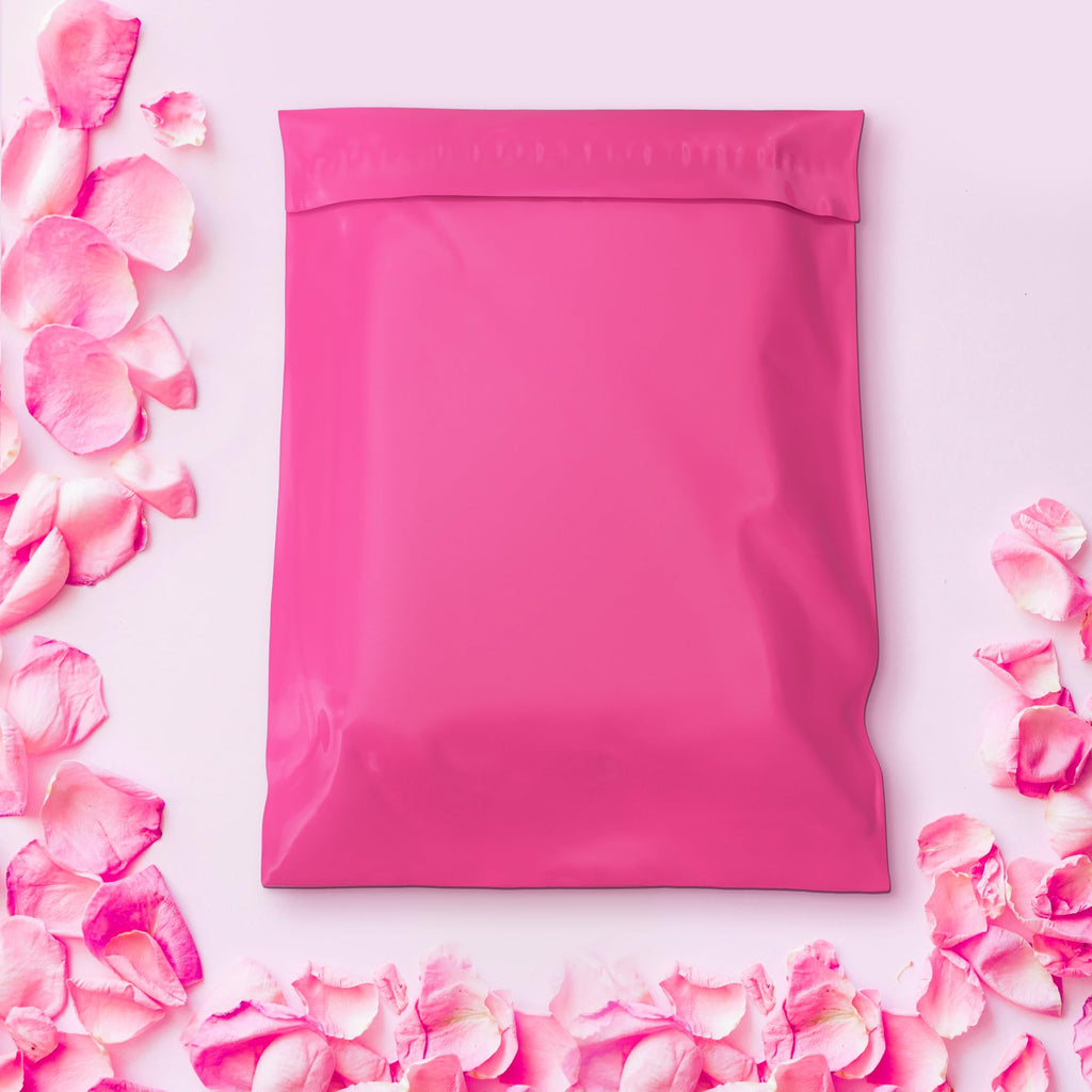 Pink Poly Mailers 14.5x19 100 Pcs, Cute Waterproof Shipping Bags with Self-Seal Adhesive, Durable Tear-Resistant Shipping Envelopes for Clothing