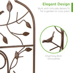 Best Choice Products Set of 2 60x15-inch Iron Arched Garden Trellis w/Branches, Birds for Lawn, Garden, Backyard, Climbing Plants