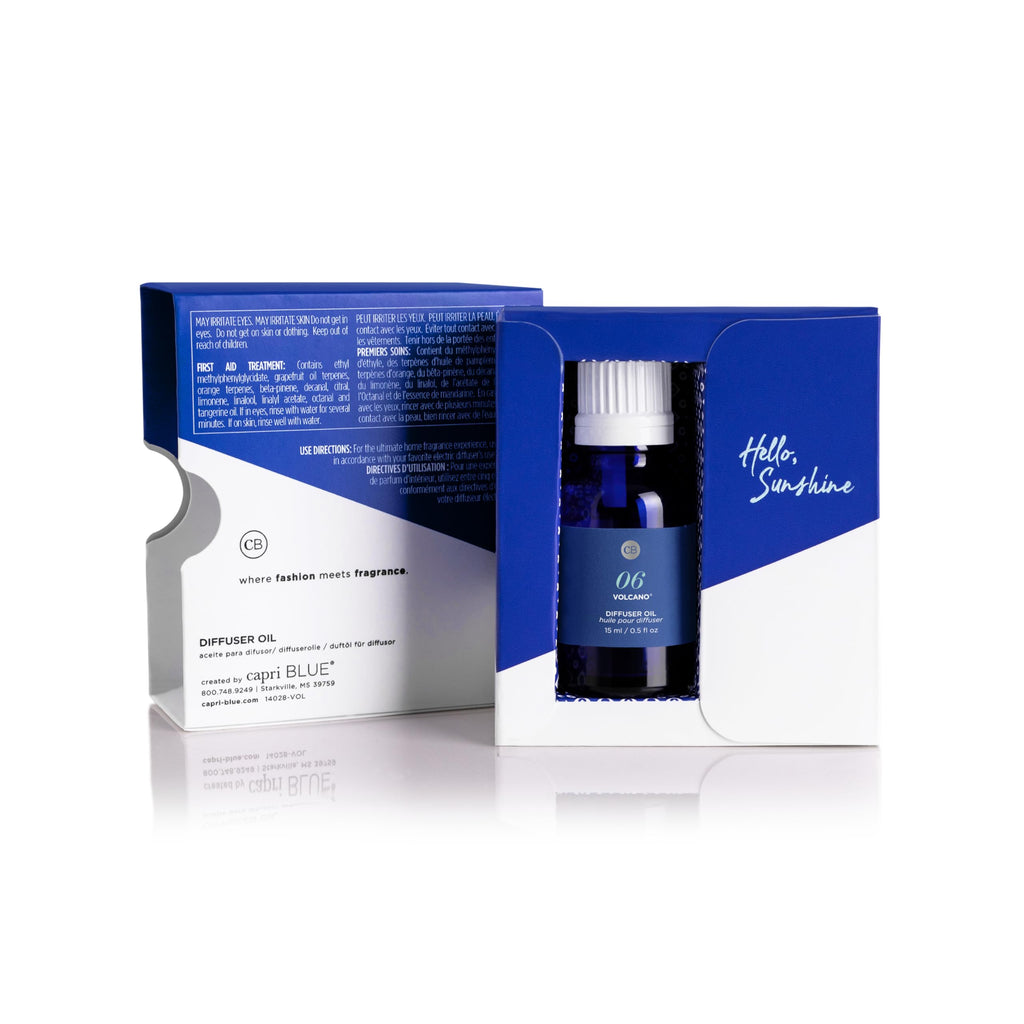 Capri Blue Diffuser Oil Refill - Premium Fragrance Oil - Use with Electric or Ultrasonic Diffusers for Home - Long Lasting Sugared Citrus Scent (Volcano, 0.5 fl oz)