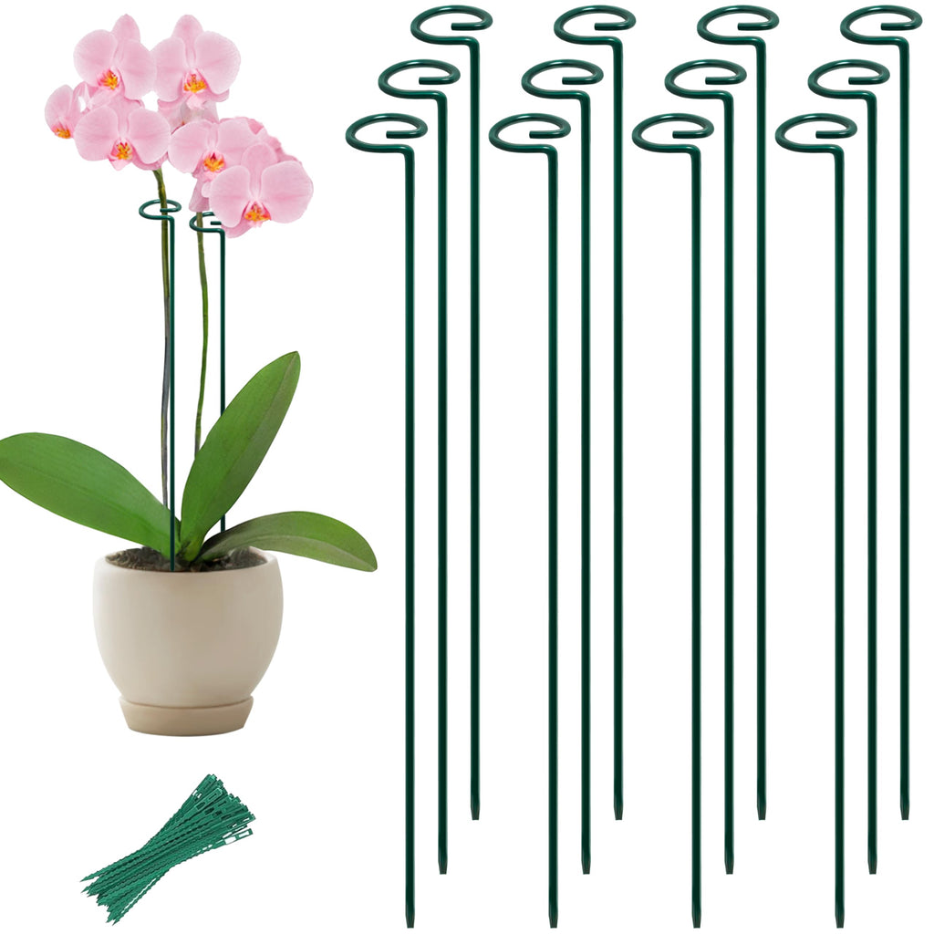 36” Tall Plant Stakes, 6 Pack Plant Support Stakes,6mm Heavy-Duty Metal Garden Stakes, Flower Stakes for Lilies, Dahlias, Gladiolus, Sunflowers, Tomato, Clematis