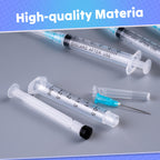 3ml Syringes with 23 Gauge 1 Inch Needles Luer Lock Disposable, 100 Pack