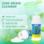 GARINOM Drain Cleaner Powder, Wild Tornado Sink and Drain Cleaner Powerful Pipeline Dredging Agent, Kitchen Unblocker, Powder for Kitchen Toilet（3Pcs）