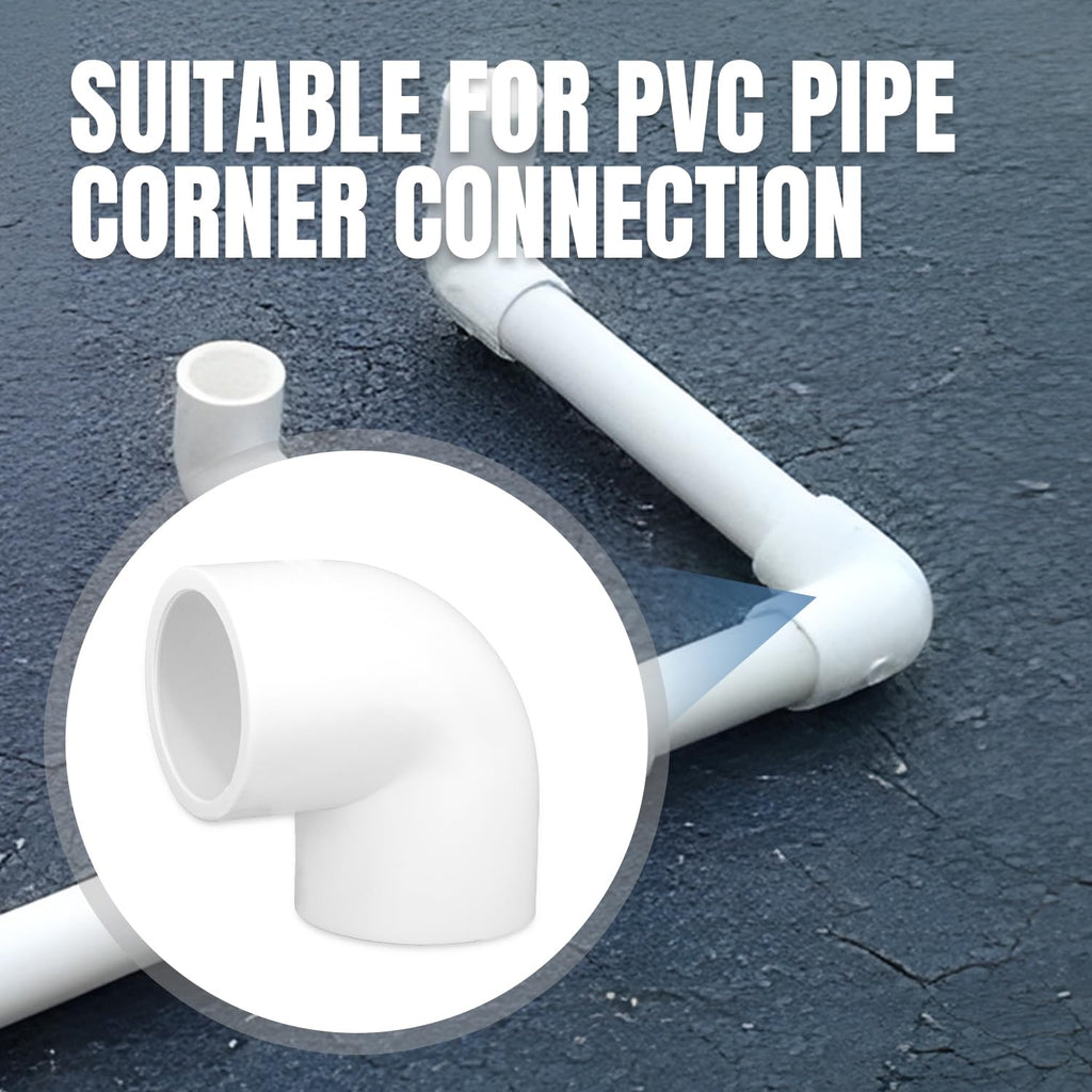 20 Pack 1/2inch 90 Degree PVC Elbow Pipe Fittings, 2 Way Right Angle Furniture Grade PVC Pipe Fitting Connectors for DIY Shelf Building Furniture Garden Support Structure
