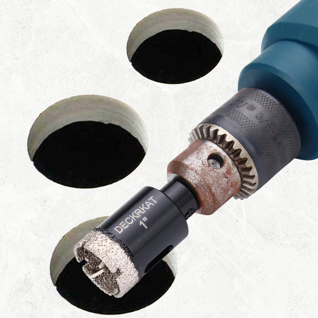 1 Inch Diamond Hole-Saw Bits with Pilot Drill Bit - 2pc 1" Diamond Tipped Tile Hole Saws with Guiding Bit Accurate Drilling for Porcelain Tile Ceramic Pottery Granite Stone Glass Bottles 25mm