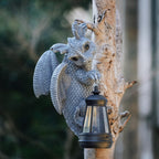 Elegondrar Solar Dragon Statue Outdoor Decor, Dragon Garden Decor with Lantern for Yard Lawn Patio Balcony, Christmas Birthday Housewarming Gifts for Mom, Grandma, Women, 9.5 Inch,Resin