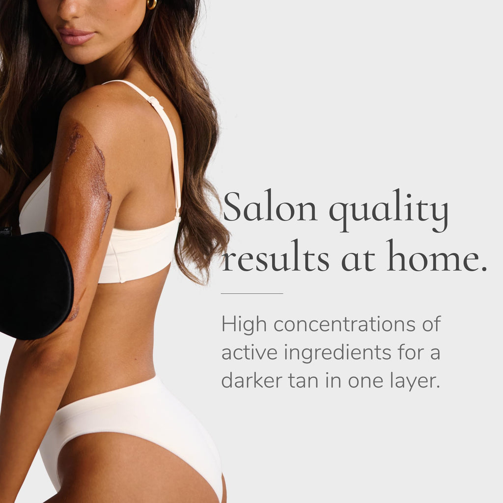 Loving Tan 2HR Express Self Tan Travel Size Kit, Dark - Travel-Sized Self Tanner, Self-Tanning Bronzing Mousse & Applicator Mitt, Cruelty Free, Naturally Derived DHA - 1.6 Fl Oz Mini Kit