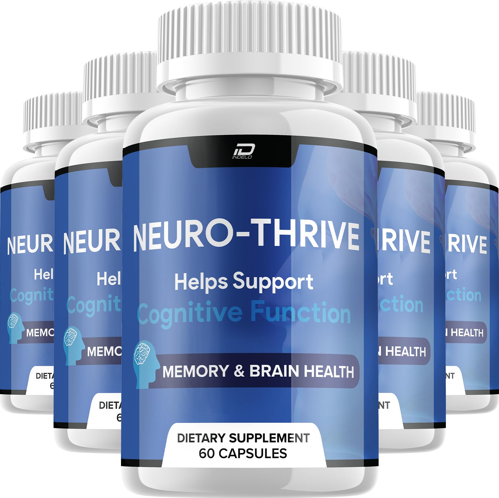 (5 Pack) Neuro Thrive Brain Supplement, Neuro Thrive for Memory Formula, Neuro-Thrive PQQ to Reduce The Negative Effects of Brain Fog Neuro-Thrive Cognitive Function NeuroThrive Reviews (300 Capsules)