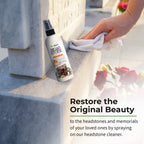 KleanLogik Headstone Cleaner For Graves & Memorials, Tombstone Cleaner Solution Removes Dirt & Plant Growth To Restore Natural Luster To Granite, Marble, Slate, Concrete, Limestone & Stone, 8 Fl Oz