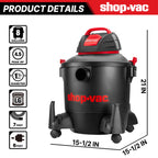 Shop-Vac 5922805 8 Gallon 4.5 Peak HP Wet/Dry Vacuum with Blower Function