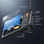 Endoscope Camera with Light, Inspection Borescope Camera with 4.3" IPS Screen, 1920P HD with 8 LED Lights, 20FT Semi-Rigid Cord Bore Scope, IP67 Waterproof Endoscope for Sewer, Tools(Orange)