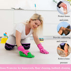 Men/Women Knee Pads with Adjustable Flexible Foam Pad, Rose Red L (1 Pair)