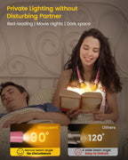 Glocusent Upgraded LED Neck Reading Light, Book Light for Reading in Bed