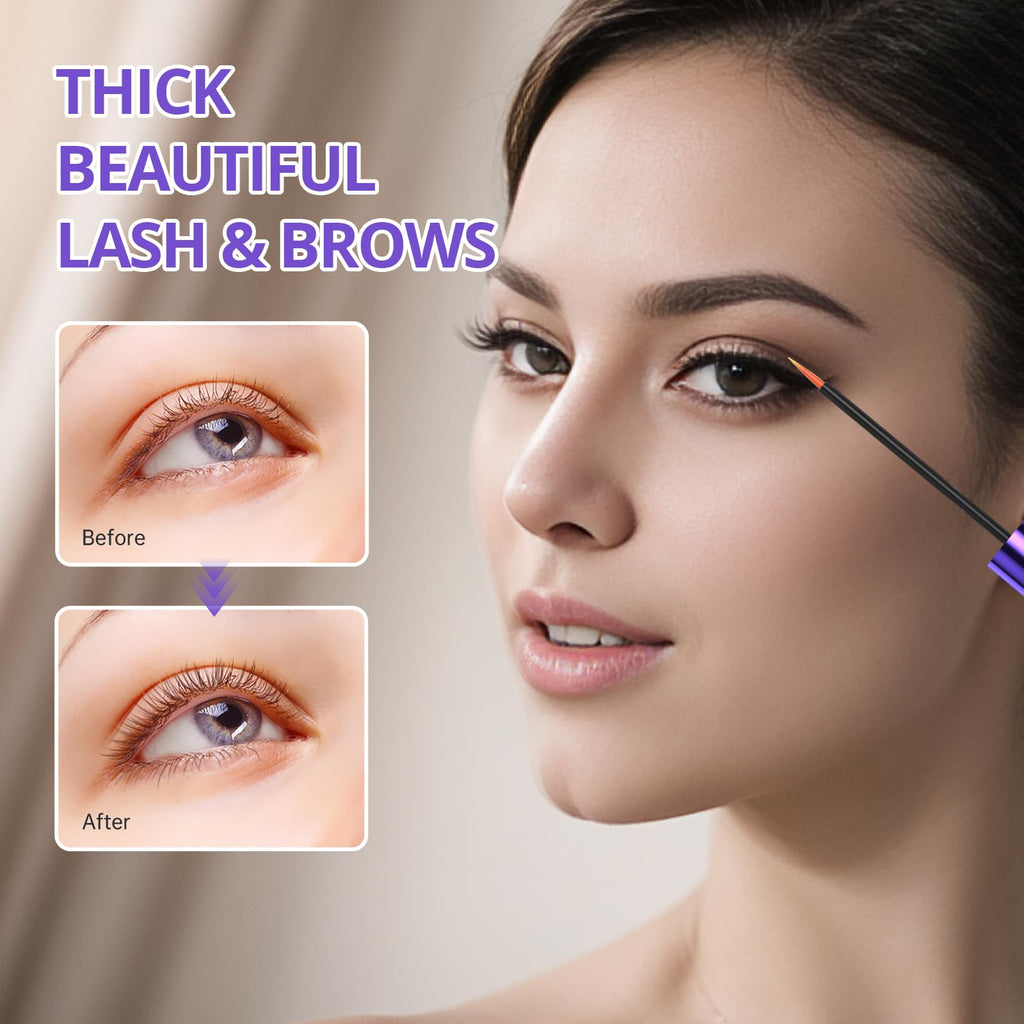 Lash Serum - 8ml Rapid Eyelash Growth Serum for Thickness, Stronger, Healthier Lashes & Brows - Vegan & Cruelty-Free