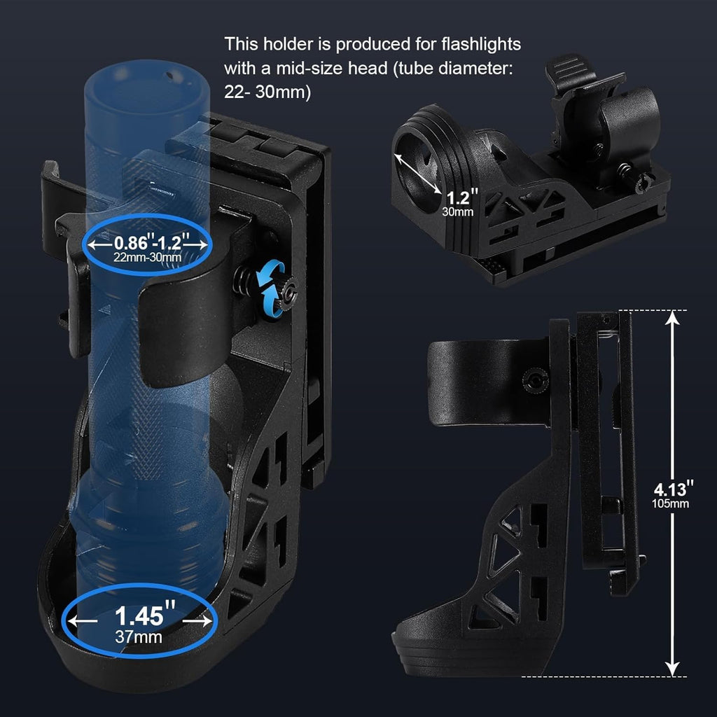 SAOPRKLER Tactical Flashlight 1200 High Lumen Duty Belt Flashlight for Law Enforcement, Premium Police Flashlight with Holster for Duty Belt,led Flashlight Gifts-Sentinel-X1