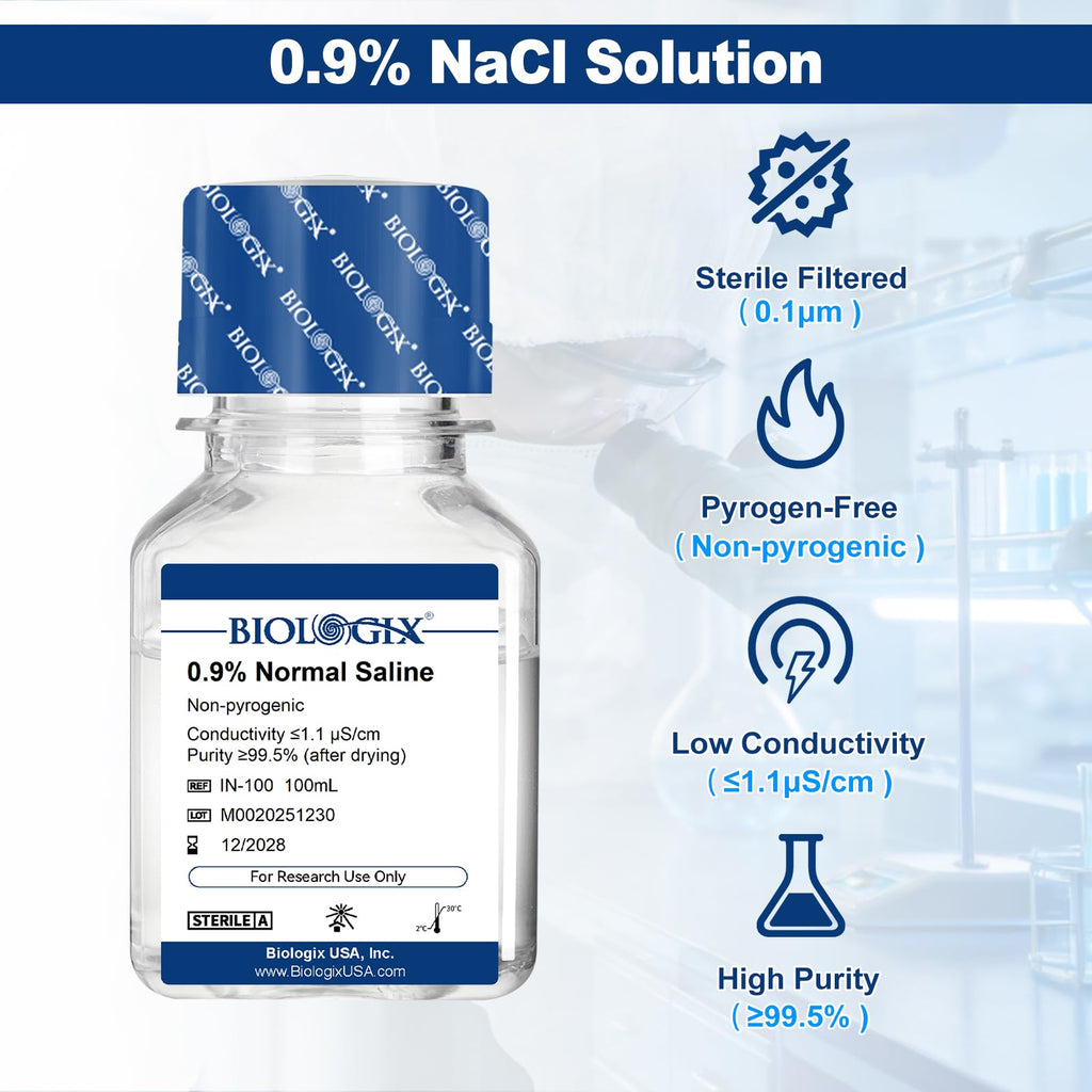 CryoKing 0.9% Normal Saline Solution, Sterile Sodium Chloride, 100mL×20