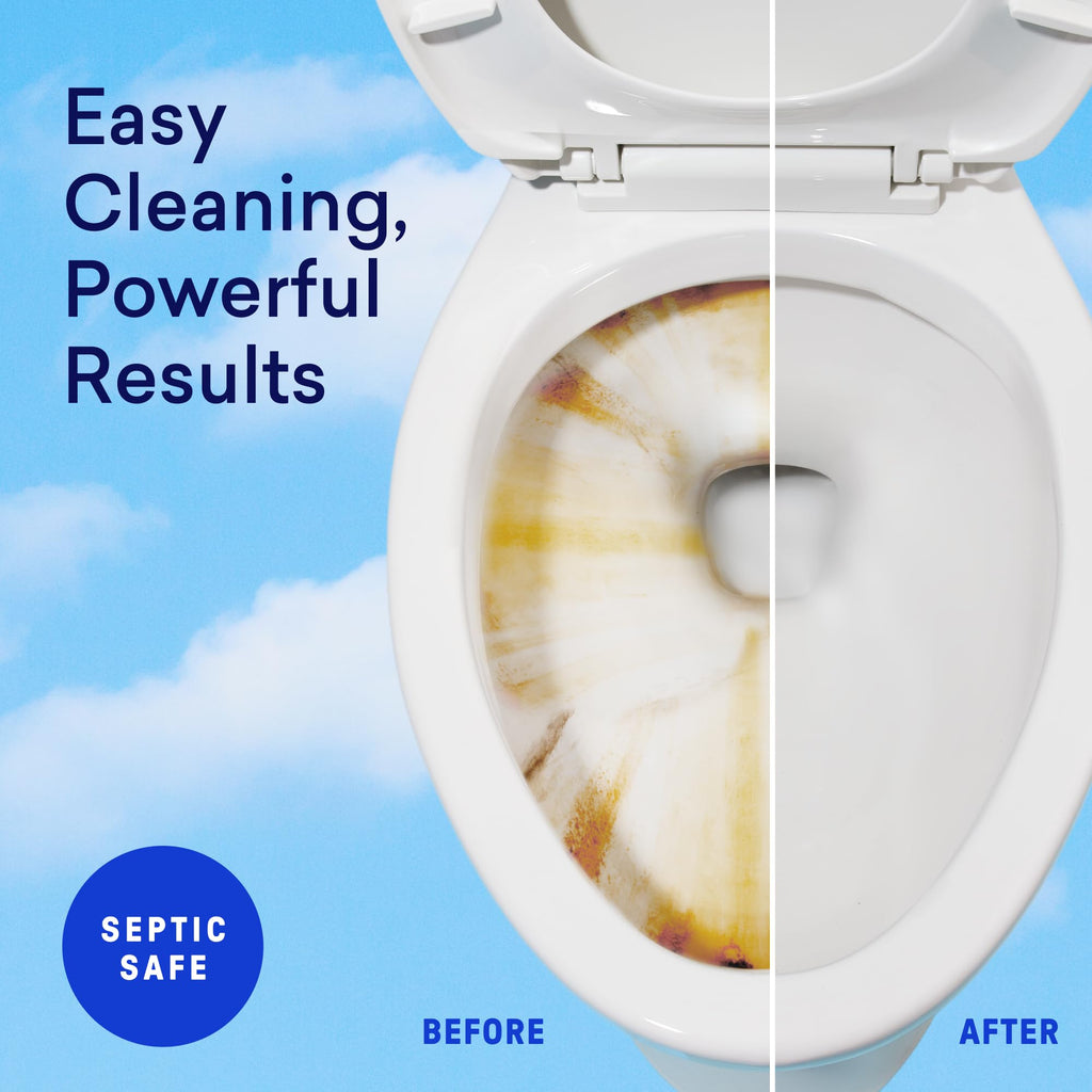 BLUELAND Toilet Bowl Cleaner Tablets, 14 Count (Pack of 2), Lemon Cedar, Plastic-Free, No Harsh Chemicals, Plant-Based, Septic-Safe, Removes Lime, Rust, Hard Water and Toilet Ring Stains