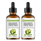 Soursop Graviola Liquid Drop for Cell Support & Regeneration, Immune System and Gut Health Support, Soursop Bitters Liquid, Herbal Goodness, Sugar/Gluten Free, Natural Flavor, 4 Fl Oz, 2 Pack
