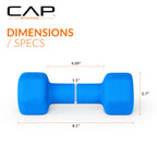 CAP Barbell Neoprene Dumbbell Weights, 6 lb Pair, Azure