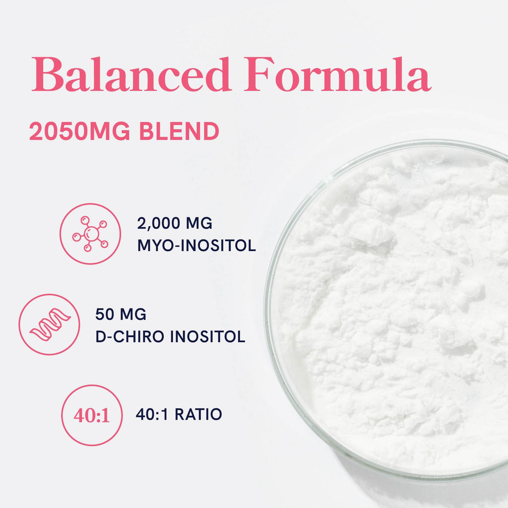 Myo-Inositol & D-Chiro Inositol for Hormone Balance for Women | Ideal 40:1 Ratio | Menstrual Cycle and Ovarian Health Support Supplement | Myo 2000mg & D Chiro 50mg with Vitamin B8 | 240 Count