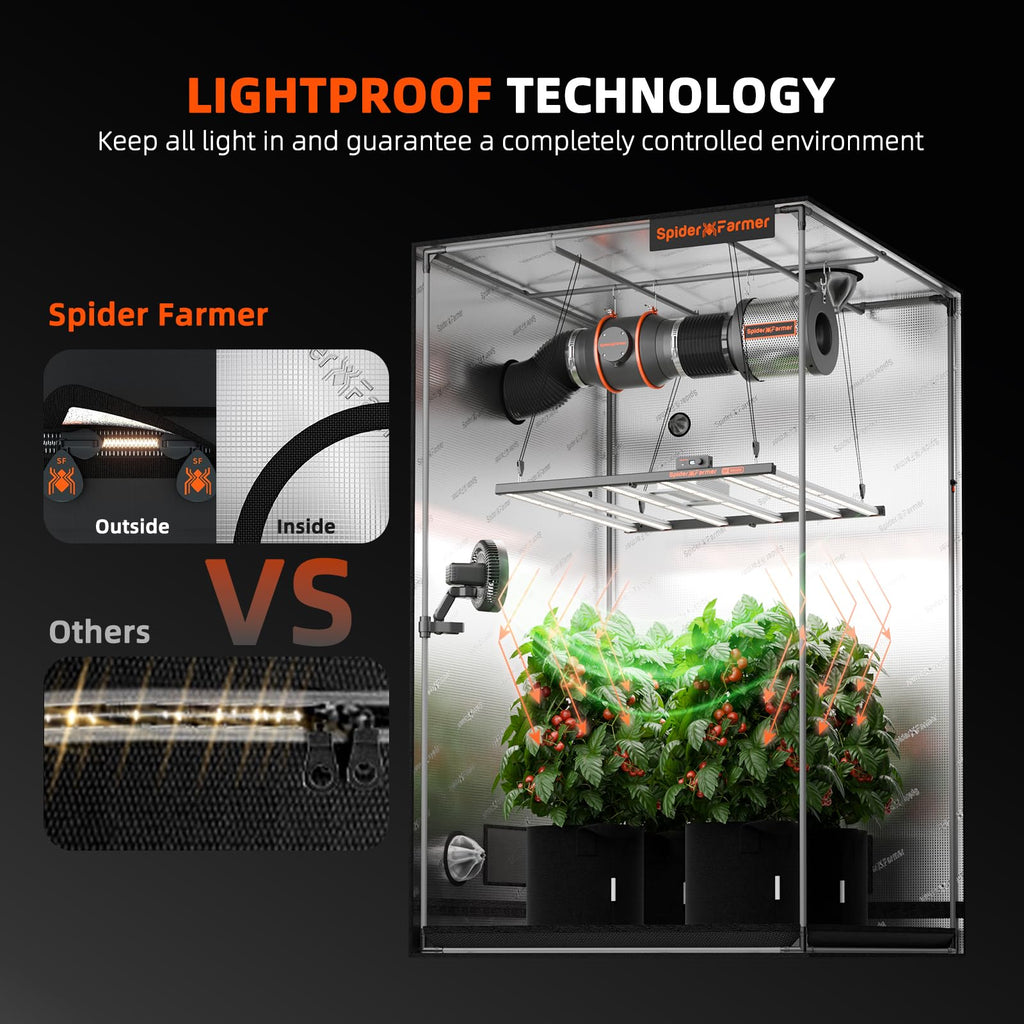 Spider Farmer 4x4 Grow Tent 48"x48"x80" Indoor Plant Growing 2026 New