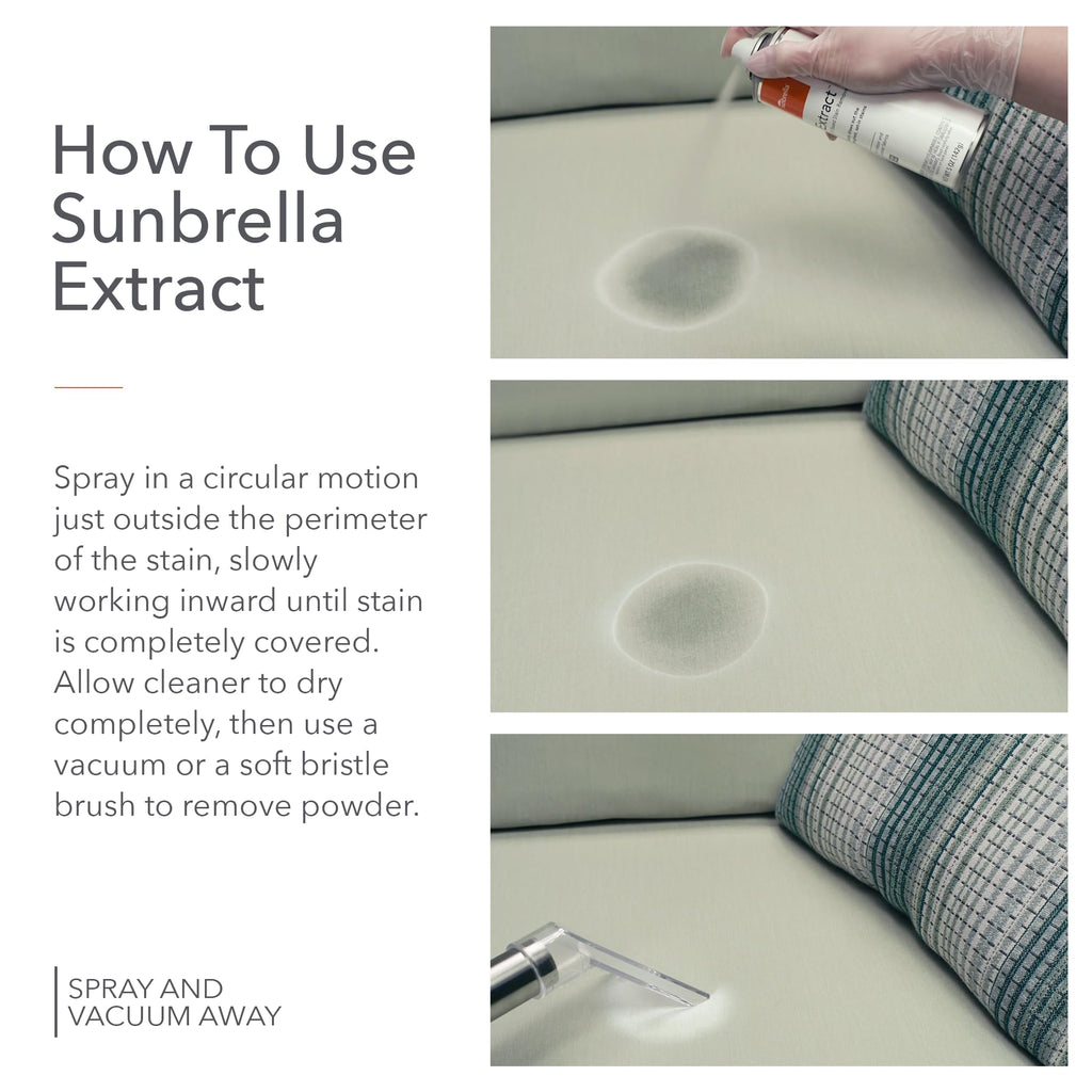 Sunbrella Extract Oil Stain Remover | Easy Clean for Grease & Oil Stains | Upholstery Cleaner Spray | Fast-Drying Formula | Safe, Non-PFAS | 9.6 oz