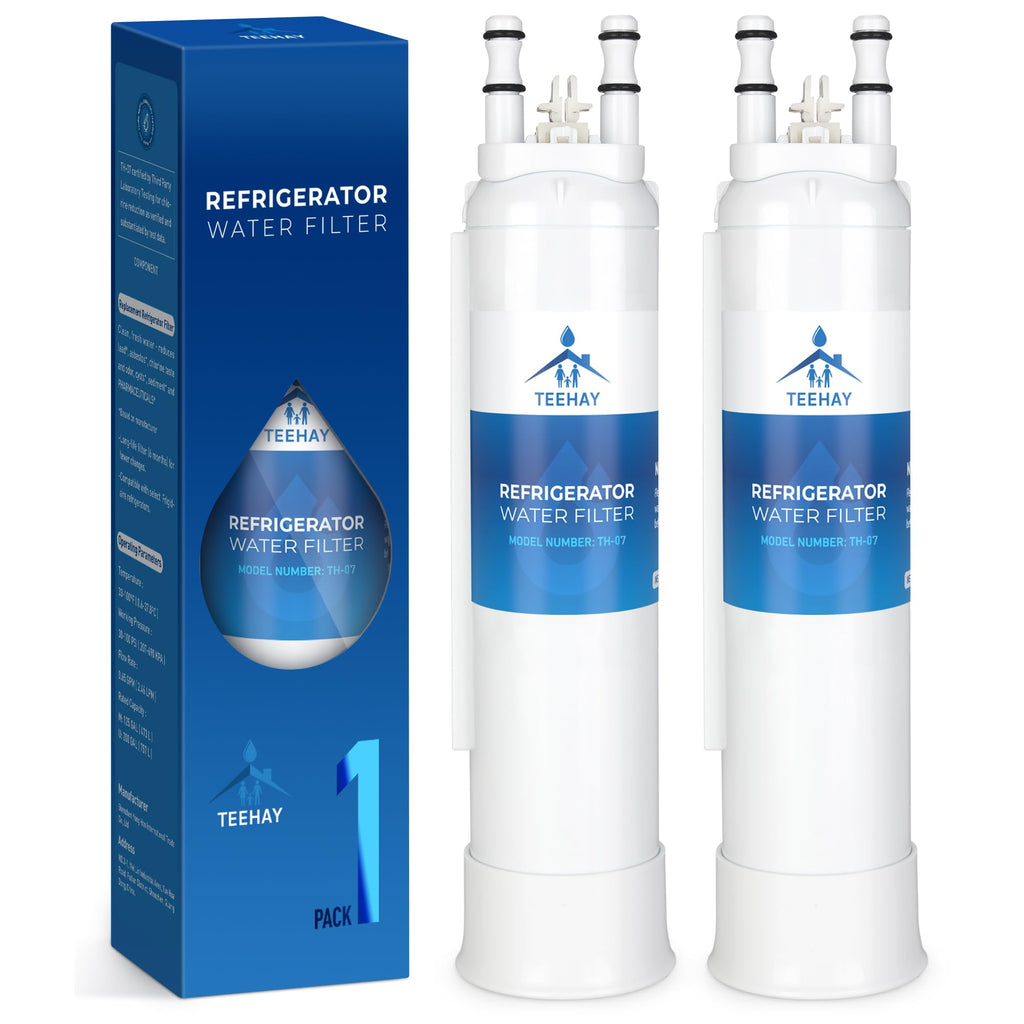 TEEHAY FPPWFU01 PurePour PWF-1 Water Filter Replacement, Compatible with Frigidaire FRFC2323AS, FRFN2823AS, FRFS2823AD, FRFS282LAF, FRSS2623AB, FRSS2623AW, FRSS2623AD, FRSS2623AS, FRSS2633AS, 2 Pack