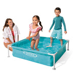 Intex 4 Foot x 12 Inch Miniature Durable Vinyl Outdoor Above Ground Frame Kiddie Swimming and Teaching Baby Pool for Ages 3 and Up, Blue