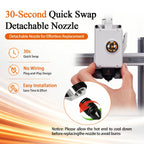 2 Pack 0.4mm A1 Mini/A1/A2L Hotend Kit Hardened Steel Nozzle for Bambu Lab