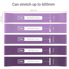 TechStone Resistance Bands Set for Men and Women, Pack of 5 Different Levels Elastic Band for Home Gym Long Exercise Workout ��� Great Fitness Equipment for Training, Yoga ��� Free Carrying Bag (Purple)