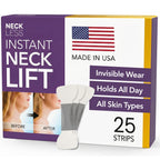 NECK LESS Professional Face Lift Strips – Instant Jawline & Neck Lift Tape | Medical-Grade, Invisible, Waterproof Skin-Tightening Solution | Non-Surgical Facial Tape Kit, 10-Hour Hold (25 Strips)