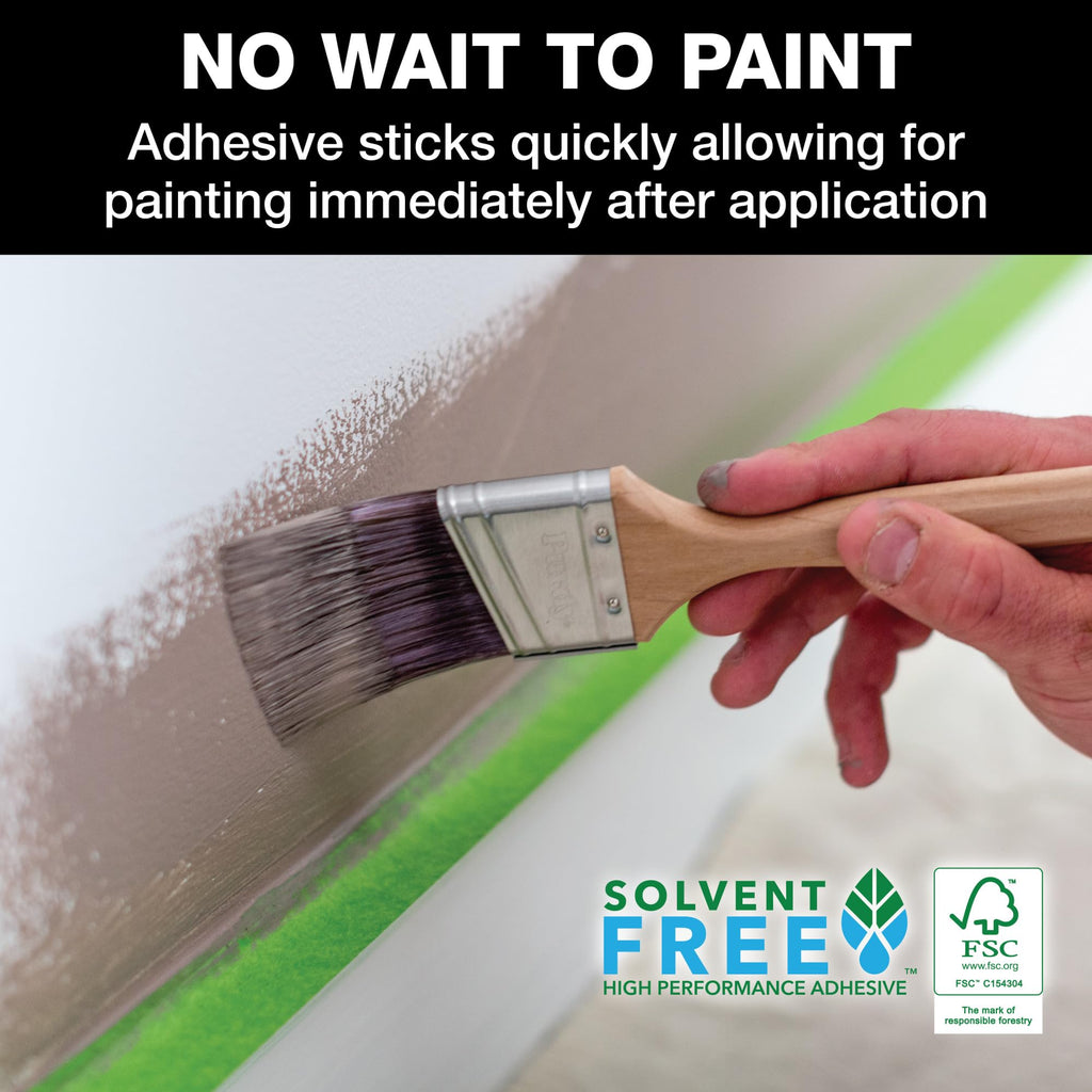 FrogTape Multi-Surface Painter's Tape with PAINTBLOCK, 1 in Wide (0.94 in x 45 yd), Quick Stick Medium Adhesion, Premium Green Painters Tape Removes Clean, 1 Roll (1396748)