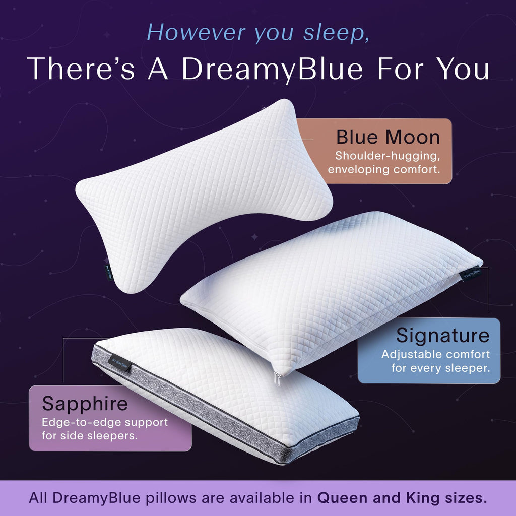 DreamyBlue Signature Adjustable Shredded Memory Foam Pillow Queen