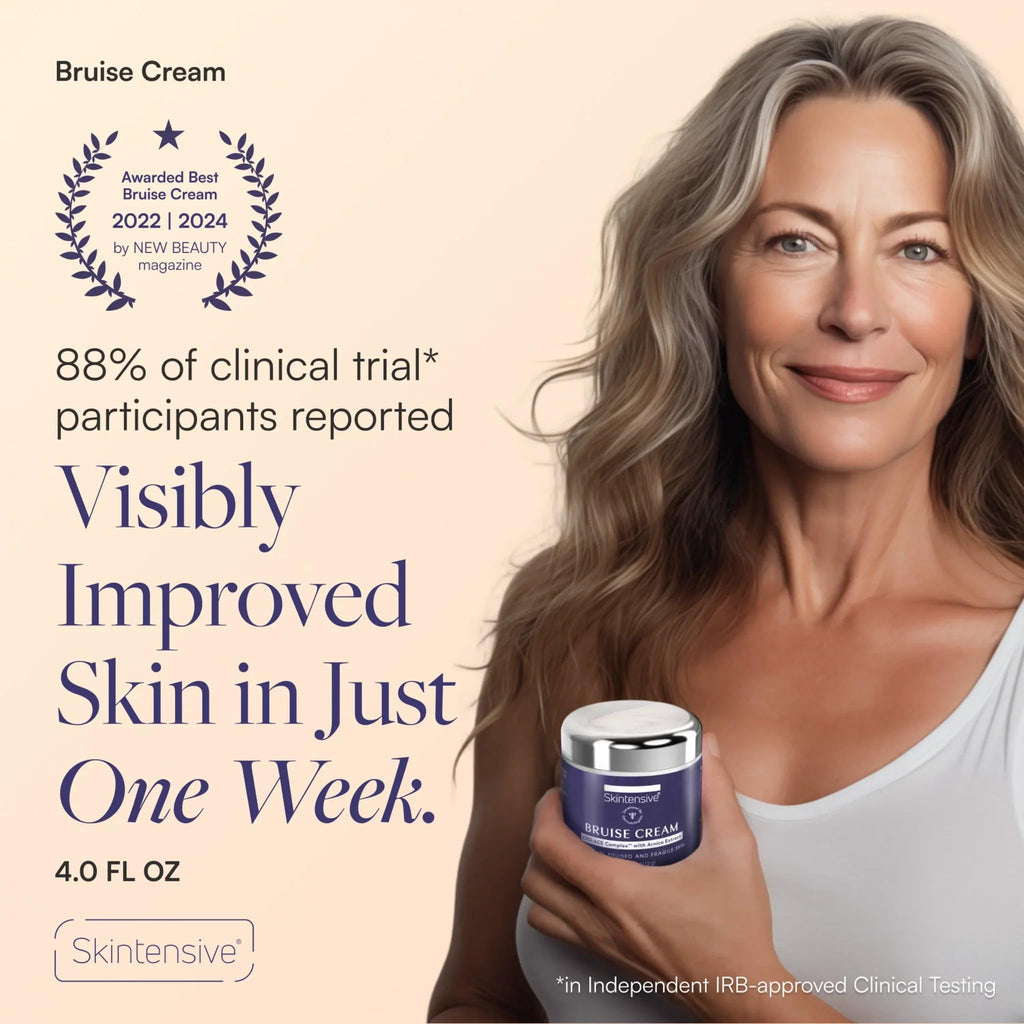 SKINTENSIVE Arnica Bruise Cream for Thin Skin - Moisturizing Arnica Cream, Vitamin K C and E, Skin Renewal, 4 Oz