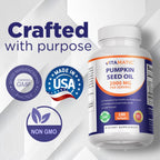 Vitamatic Pumpkin Seed Oil 2000mg – 180 Softgels (Pack of 2-360 Count)