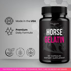 Valdivia (5 Pack) Horse Gelatin Capsules - Official HorseGelatin Supplement, Premium Formula, Natural Vitamins for Health & Wellness - 300 Capsules for 5 Months
