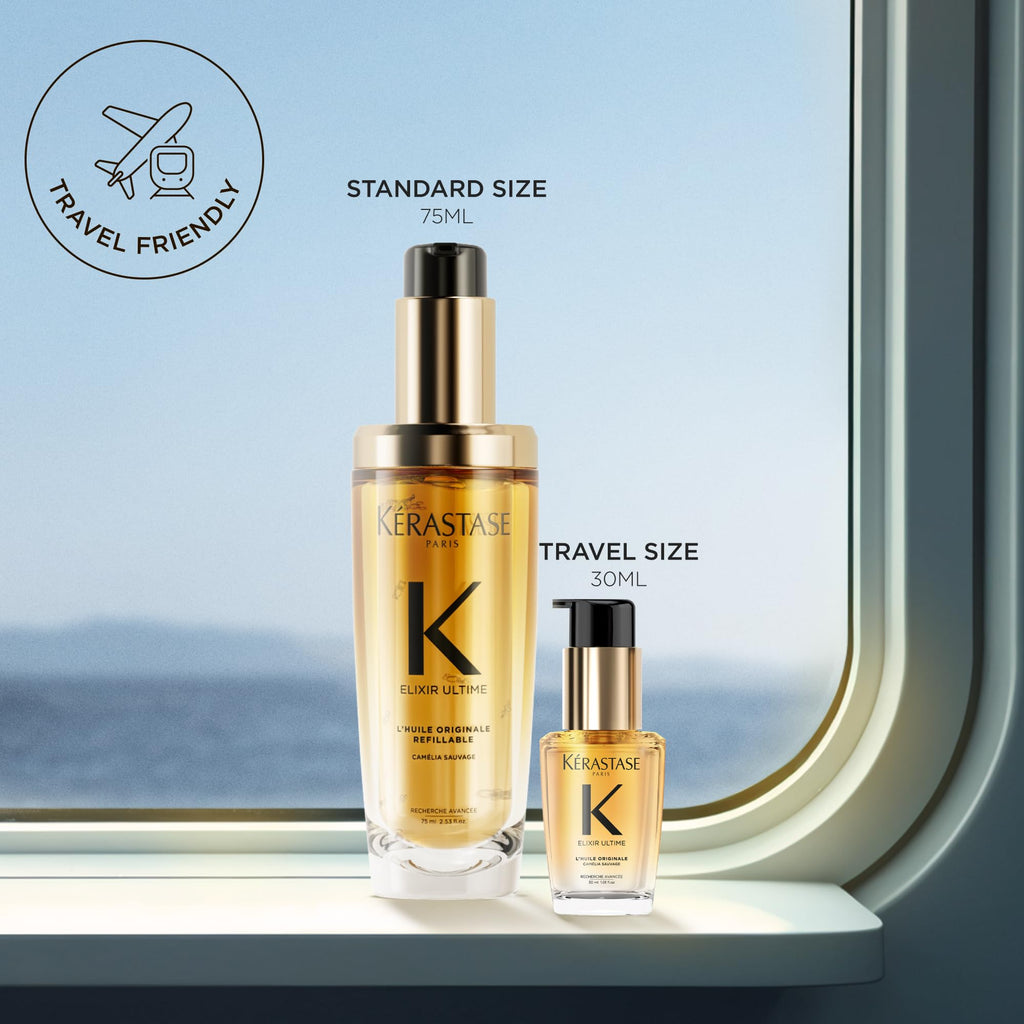 Kerastase Elixir Ultime Refillable Oil – For Shine & Hydration, 1.01 Fl Oz