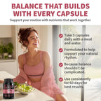 Myo-Inositol 40:1 for Women – Inositol Supplement with Myo & D-Chiro Inositol, Folate & Vitamin D3 – Vegan Capsules for Daily Routine & Hormone Support – Flo Ovarian Support Capsules – (90 Count)