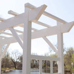 Dura-Trel Providence Arbor, Vinyl Garden Archway for Outdoors, 64" x 85", White - Backyard Decorative Arch and Backdrop with Lattice Design and Trellis Sides for Climbing Plants, Vines and Flowers