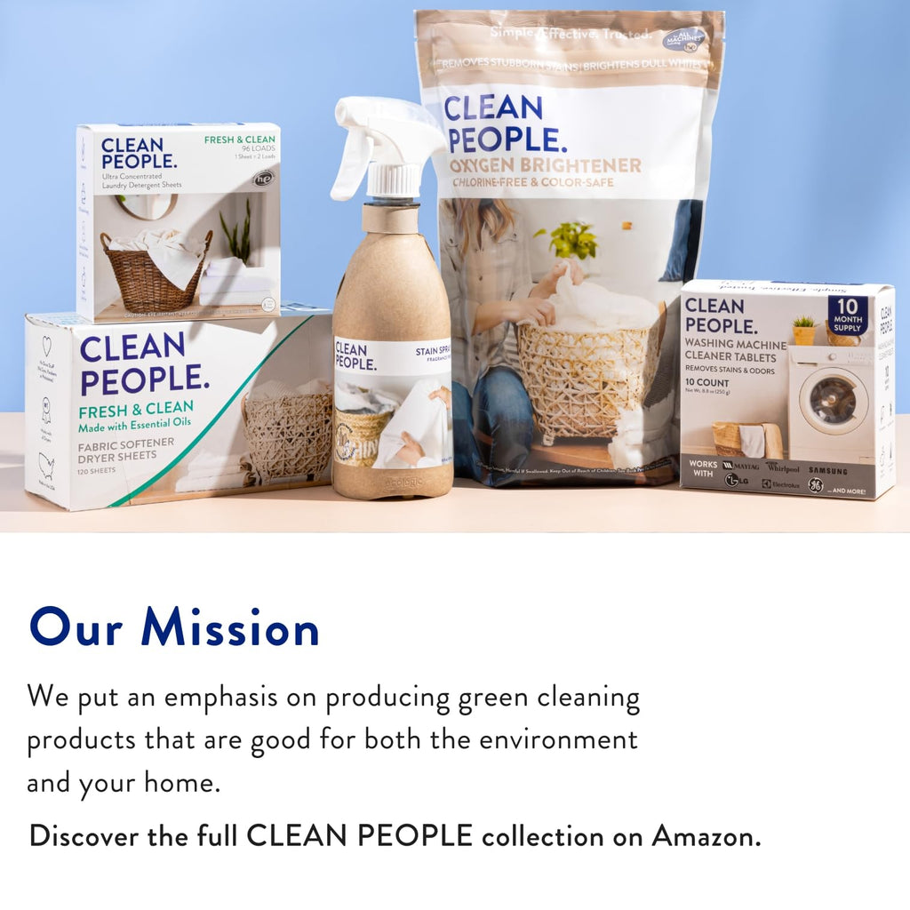 The Clean People Liquid Laundry Detergent - Recyclable Packaging, Stain Fighting - Ultra Concentrated, Laundry Soap - Fragrance Free, 50 fl oz