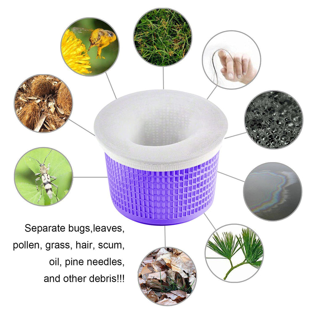 Coopache 90-Pack of Pool Skimmer Socks - Filters Baskets, Skimmers Cleans Debris and Leaves for In-Ground and Above Ground Pools