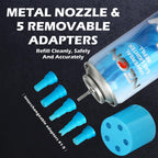NEON Butane Refill, 11X Ultra-Refined Butane Fuel, 300ml Premium Lighter Fluid with Metal Nozzle & 5 Butane Gas Refill Adapters for Refillable Jet Flame Lighters, Torches, and Culinary Use, 4 Cans