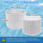 7'' Pool Skimmer Basket for Inground Pool Compatible with Hayward Skimmers Basket SPX1082CA & Aladdin B-152 Skimmer, Model SP1082 SP1083 SP1084 1085 SP1075 1075T 1076 1077 SP1082CA Pool Filter Basket