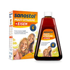 Sanostol plus Eisen: Multi-Vitamine für Kinder ab 6 Jahren und Erwachsene, mit Vitaminen und Eisen, 230ml