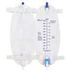 Easy-Tap Leg Bag Urinary Drainage Bag, 1000ml, Anti-Reflux Valve, Cloth Straps, Easy Flip Drain (Pack of 3)