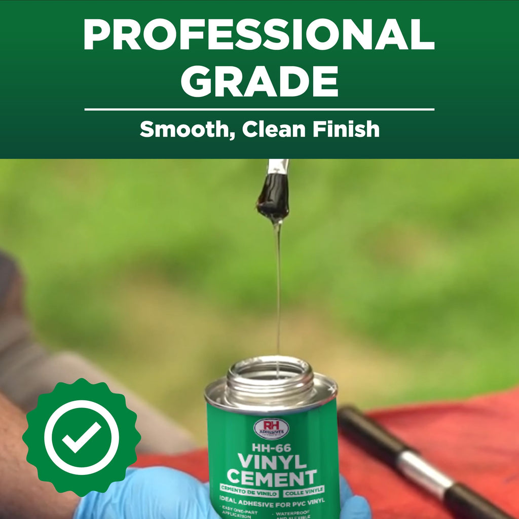 HH-66 Vinyl Cement 4 oz - Vinyl Adhesive, Cement Glue, Industrial Contact Cement for PVC & Vinyl Repair - Waterproof Flexible Vinyl Glue for Tarps, Pool Liners, Inflatables & Marine – RH Adhesives