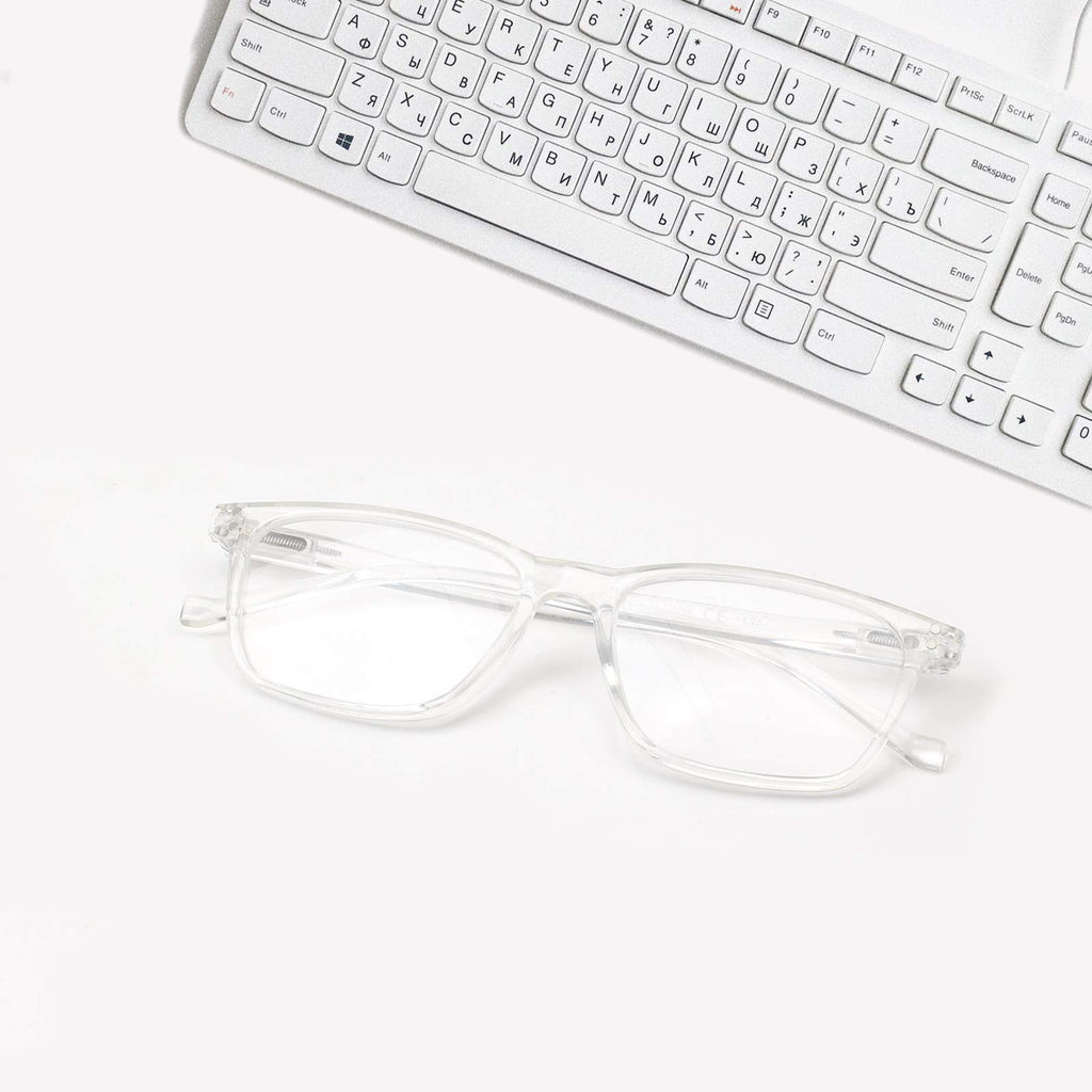5 Pack Reading Glasses Men Women Spring Hinges Comfortable Glasses for Reading (5 Clear, 1.50)Medium