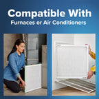 Filtrete 20x23x1 AC Furnace Air Filter, MPR 700, MERV 8, Tough on Pollen, Easy on Airflow, 3-Month Pleated 1-Inch Electrostatic Air Cleaning Filter, 2-Pack (Actual Size 19.69 x 22.69 x 0.81 in)