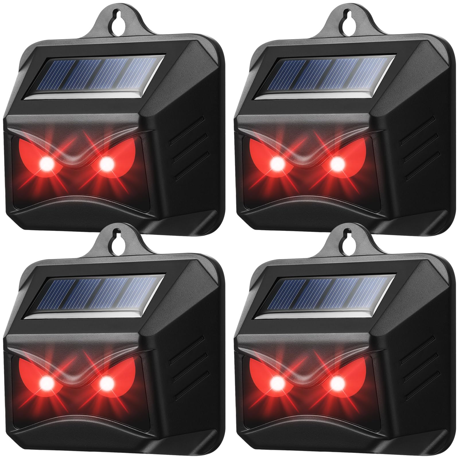 Kittmip Solar Control Light Nocturnal Animal Repeller Outdoor Deterrent Devices Light Sensor Animal Repellent for Skunk Deer Coyote Fox Raccoon Cat Garden Yard Farm Chicken Coop (12, Black)