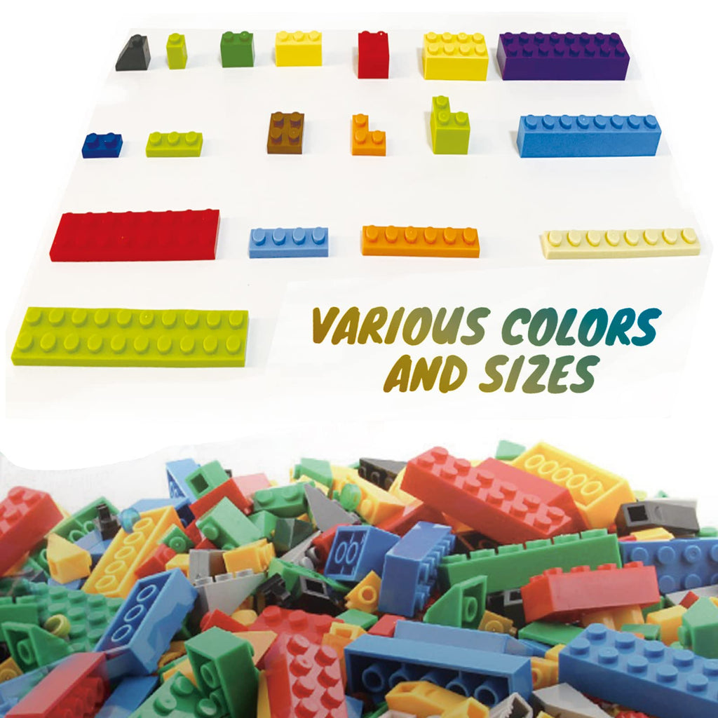 HUIZDQ 1500 Pieces Building Bricks, Classic Bulk Small Blocks, Classic Bricks Set Basic Building Blocks Compatible with All Major Brands