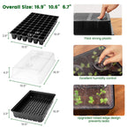 SOLIGT 60 Cell Seed Starter Kit with Grow Light and Heat Mat, Seed Starter Tray with Higher 4.3” Humidity Dome, Flexible Light Positioning for Seed Starting & Seedling Growth